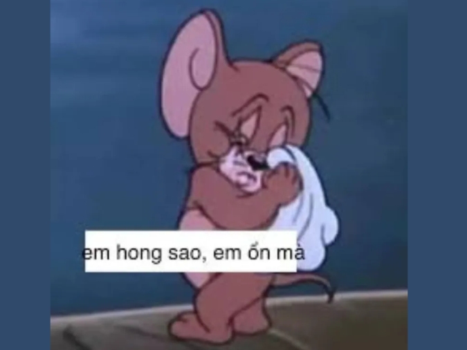 Meme Gwenchana với biểu cảm cố gắng chịu đựng, thể hiện tâm trạng của giới trẻ