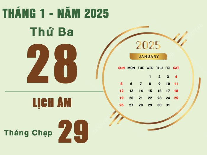 Lịch âm cho thấy Tết Nguyên đán 2025 không có ngày 30 Tết