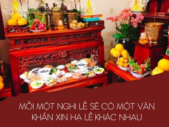 Chi tiết các lễ vật sau khi đọc văn khấn xin hạ lễ