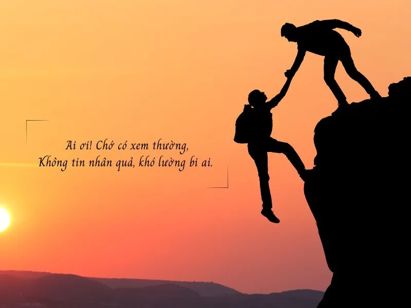 Hình ảnh tượng trưng cho các câu ca dao tục ngữ về luật nhân quả, ác giả ác báo