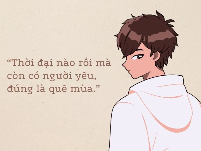 Thanh niên tự tin thể hiện quan điểm sống cá nhân, minh họa cách trả lời khi bị hỏi có người yêu chưa bằng triết lý riêng