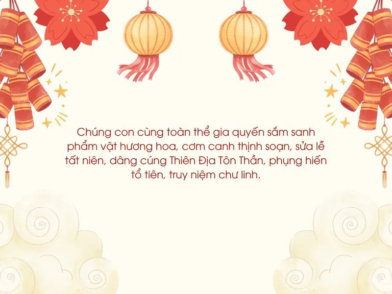 Gia đình thành tâm đọc văn khấn tất niên ngày 29 Tết trước bàn thờ gia tiên