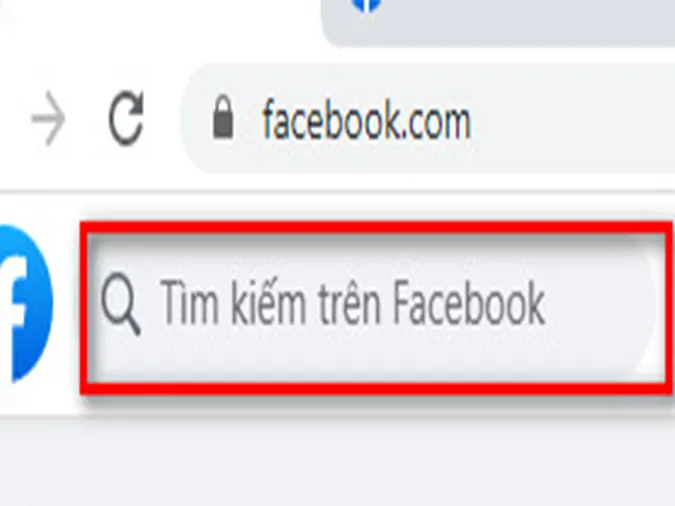 Thanh tìm kiếm trên Facebook để tìm người và Add friend