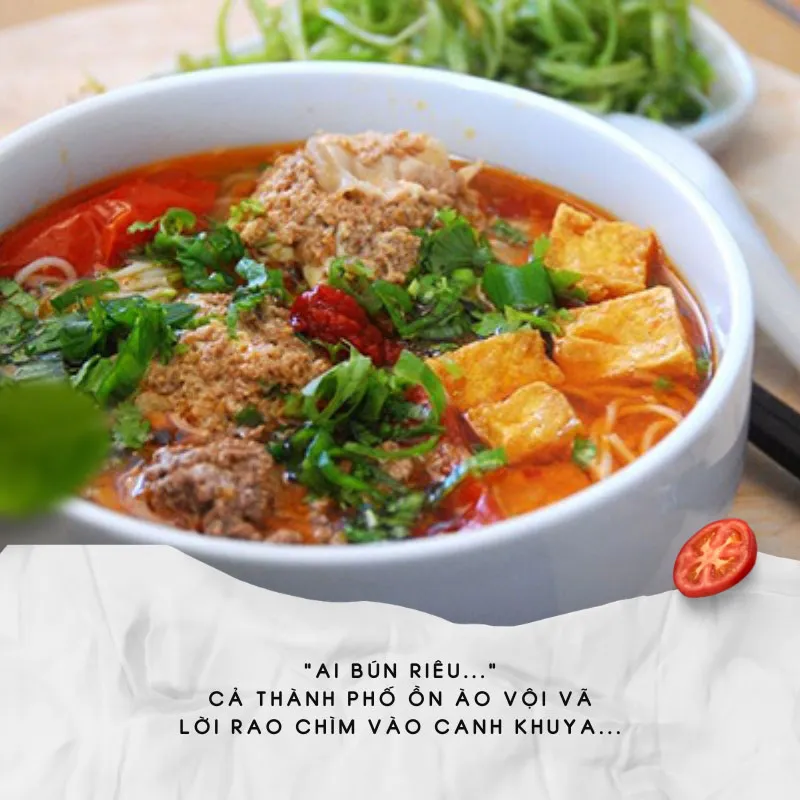 Gánh bún riêu truyền thống, biểu tượng của ẩm thực dân dã và cuộc sống mưu sinh.