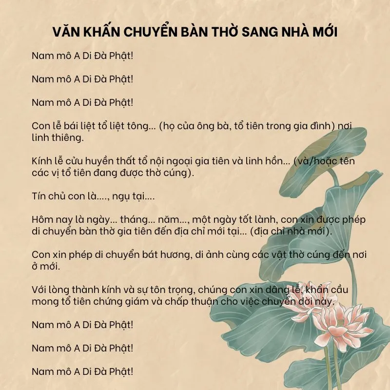 Ngôi nhà mới với không gian thờ cúng trang trọng, chuẩn bị di chuyển bàn thờ.