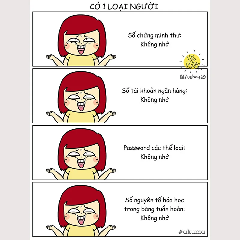 Não cá vàng và khả năng ghi nhớ: Một nhân vật đang mô tả năng lực của mình một cách hài hước