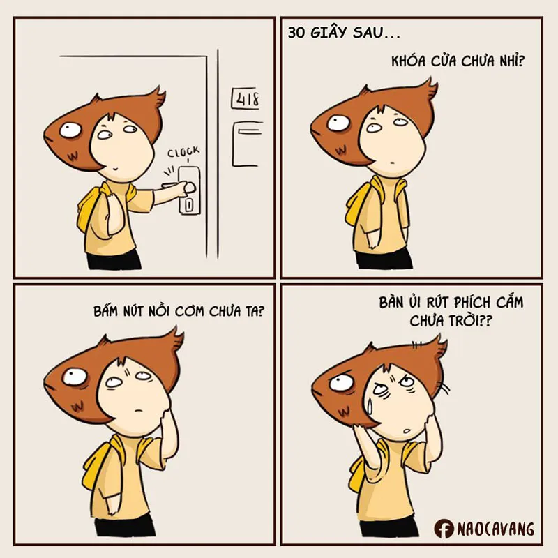 Dấu hiệu não cá vàng: Một người đang tìm chìa khóa trước khi ra khỏi nhà