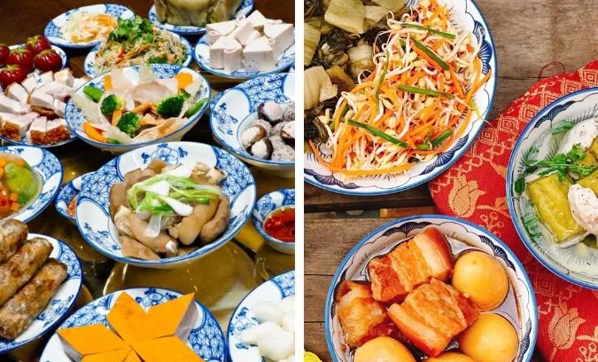 Mâm cỗ Tết xưa và Tết nay với những món ăn truyền thống mang đậm bản sắc văn hóa Việt
