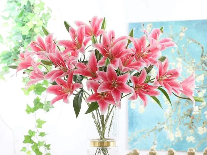Hoa Ly xinh đẹp được trưng trong ngày Tết, mang vẻ đẹp sang trọng và hương thơm dịu nhẹ