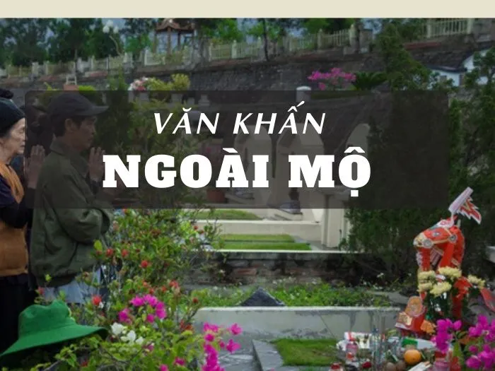 Con cháu thắp hương tại mộ phần, thực hiện văn khấn cáo giỗ trước ngày giỗ chính