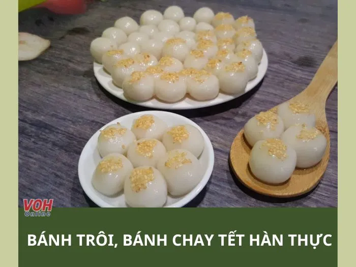 Bánh trôi nước màu trắng tinh khiết, biểu tượng sự viên mãn ngày Tết Hàn thực