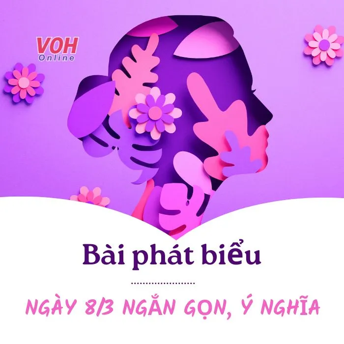 Người đàn ông đang đọc bài phát biểu 8/3 trên bục, thể hiện sự tri ân và tôn vinh phụ nữ trong một buổi lễ trang trọng.