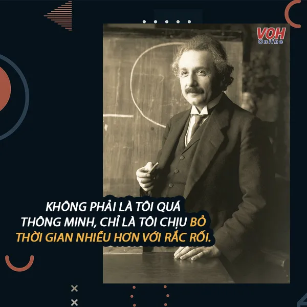 Albert Einstein, một trong những nhà khoa học vĩ đại nhất, với nụ cười thân thiện, tượng trưng cho sự giản dị và trí tuệ.