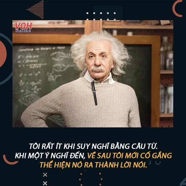 Albert Einstein suy tư, thể hiện trí tuệ sâu sắc và những ý tưởng đột phá của ông về khoa học và cuộc sống.