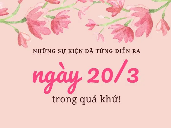 Minh họa các sự kiện lịch sử quan trọng diễn ra vào ngày 20 tháng 3 trên thế giới và Việt Nam