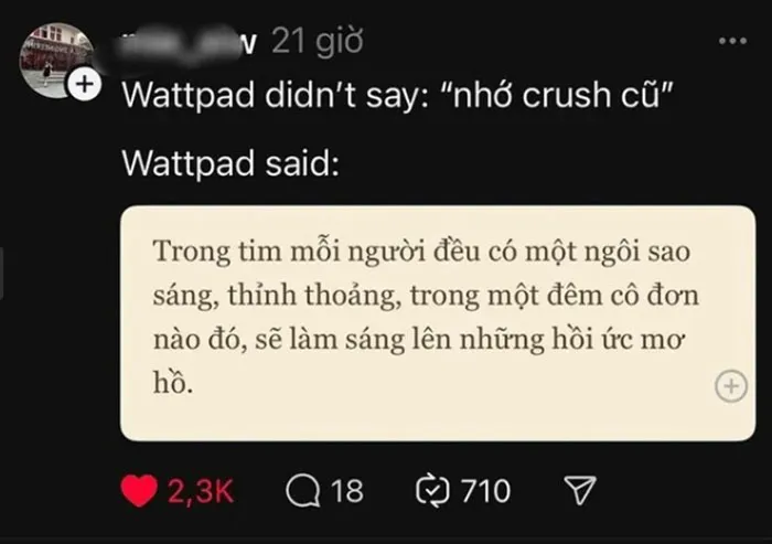 Cách Wattpad nhớ người yêu cũ