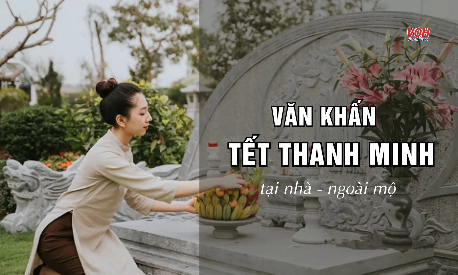 Nghi thức cúng bái tại mộ phần trong ngày Tết Thanh minh