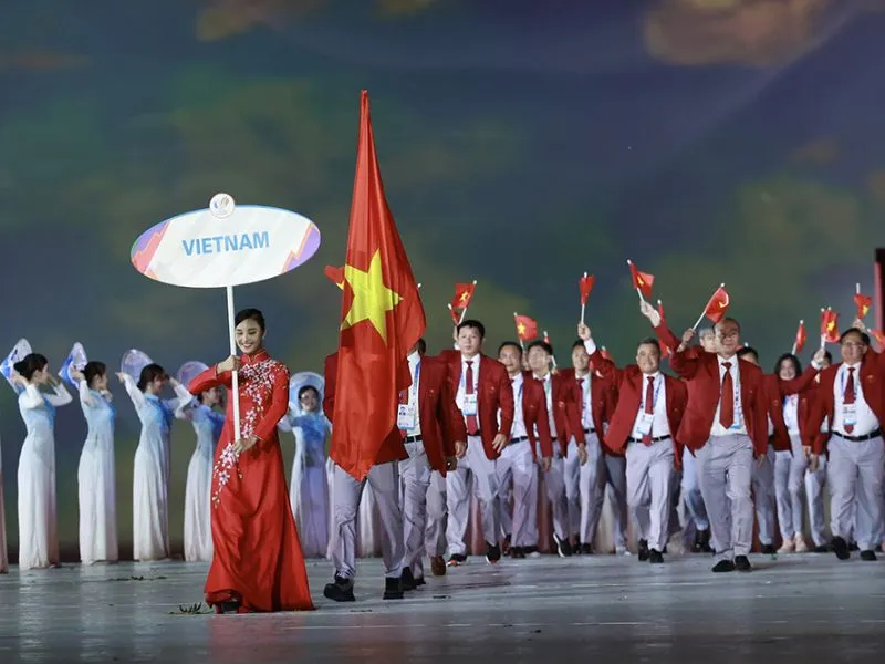 Các vận động viên tham gia Ngày Thể thao Việt Nam, thể hiện tinh thần rèn luyện thân thể