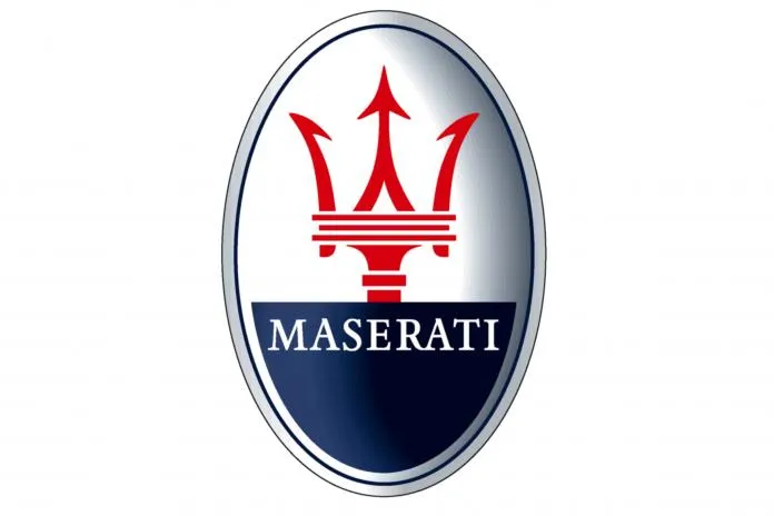 Biểu tượng cây đinh ba huyền thoại của logo Maserati, thể hiện sự sang trọng và tốc độ.