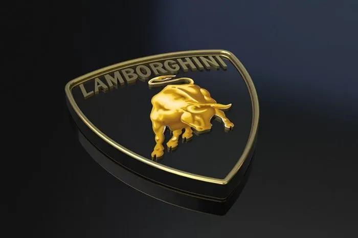 Logo Lamborghini với hình ảnh bò tót hung dữ, biểu trưng cho sức mạnh và niềm đam mê mãnh liệt.