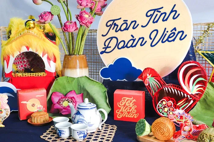 Mẫu trang trí Trung thu cho công ty đơn giản mà ấm cúng
