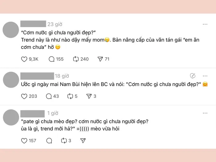 Cộng đồng mạng tích cực "đu trend" Cơm nước gì chưa người đẹp