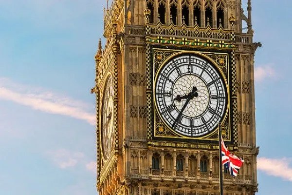Cận cảnh bốn mặt đồng hồ Big Ben với thiết kế tinh xảo và kim chỉ giờ đặc trưng