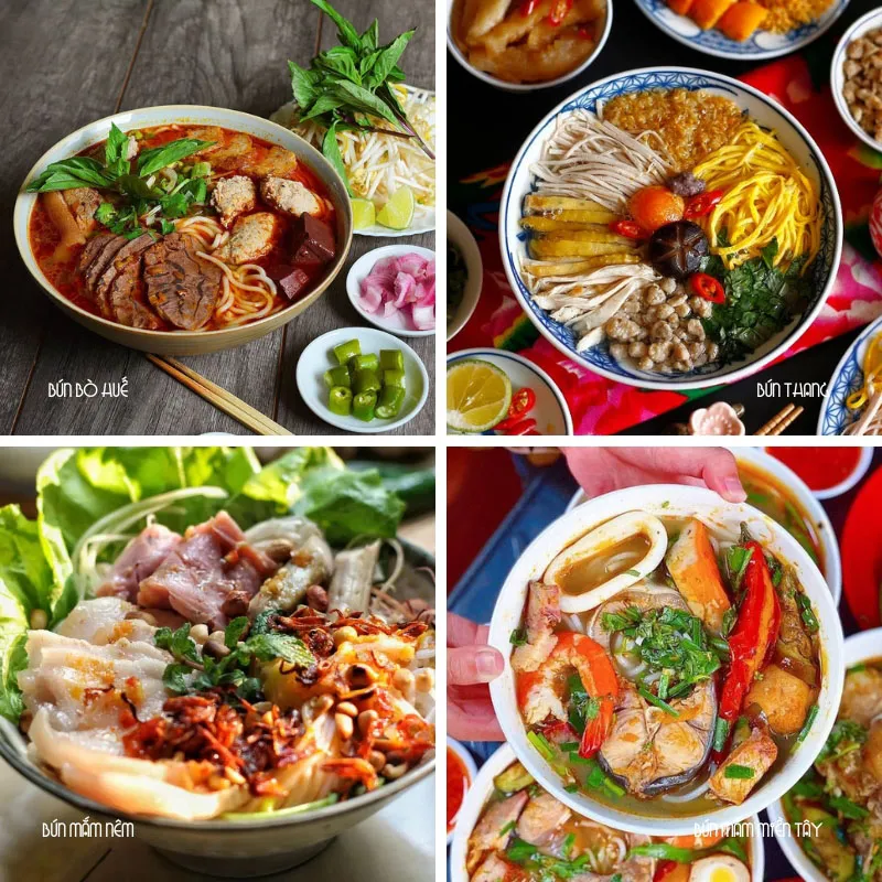 Bún đậu mắm tôm chuẩn vị miền Bắc, một trong những món bún dân dã được yêu thích.