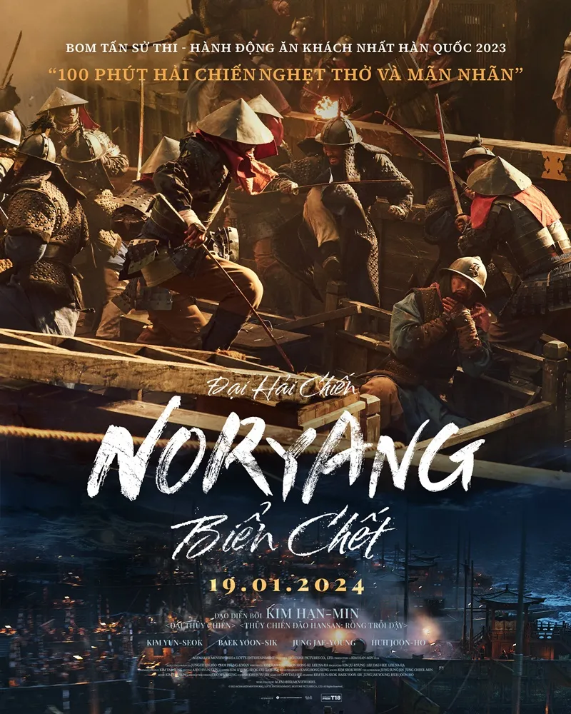 Poster Đại Hải Chiến Noryang: Biển Chết với các tướng lĩnh