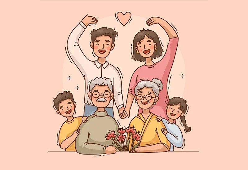Người cao tuổi được con cháu mừng thọ