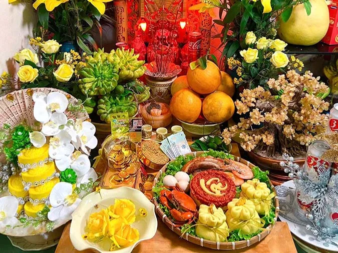Mâm cúng vía Thần Tài