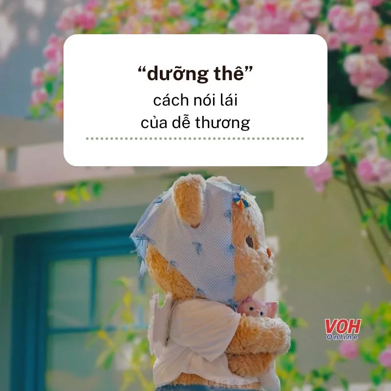 Hình ảnh một cô gái trẻ đang lướt mạng xã hội trên điện thoại, trên màn hình hiển thị các biểu tượng cảm xúc và từ ngữ liên quan đến Gen Z, thể hiện sự phổ biến của từ "Dưỡng thê" trên các nền tảng trực tuyến.