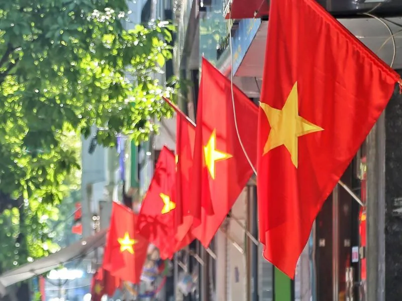 Cờ hoa Ngày Giải phóng miền Nam