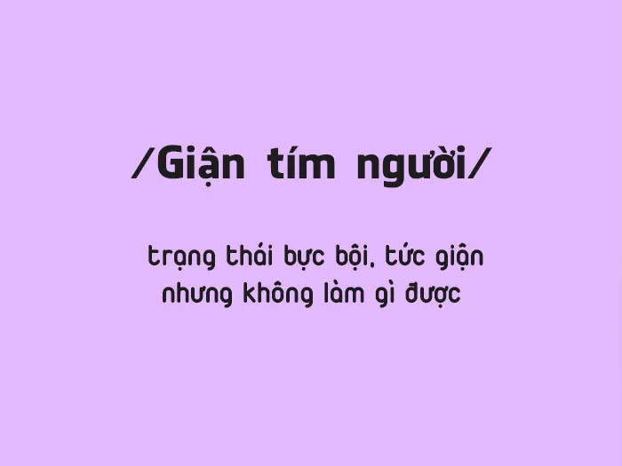 Giới trẻ sử dụng cụm từ giận tím người để diễn tả sự bực bội trên mạng xã hội.