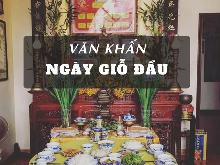 Gia đình quây quần bên mâm cỗ cúng giỗ với văn khấn trang trọng