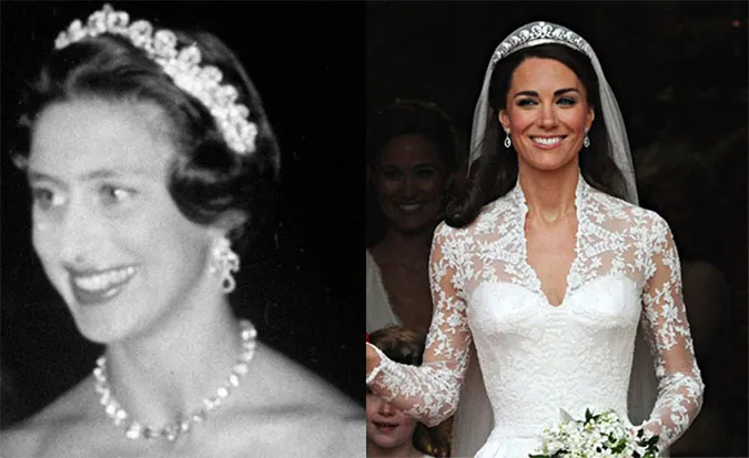 Vương miện Halo Tiara của Hoàng gia Anh, biểu tượng sắc đẹp và uy quyền.