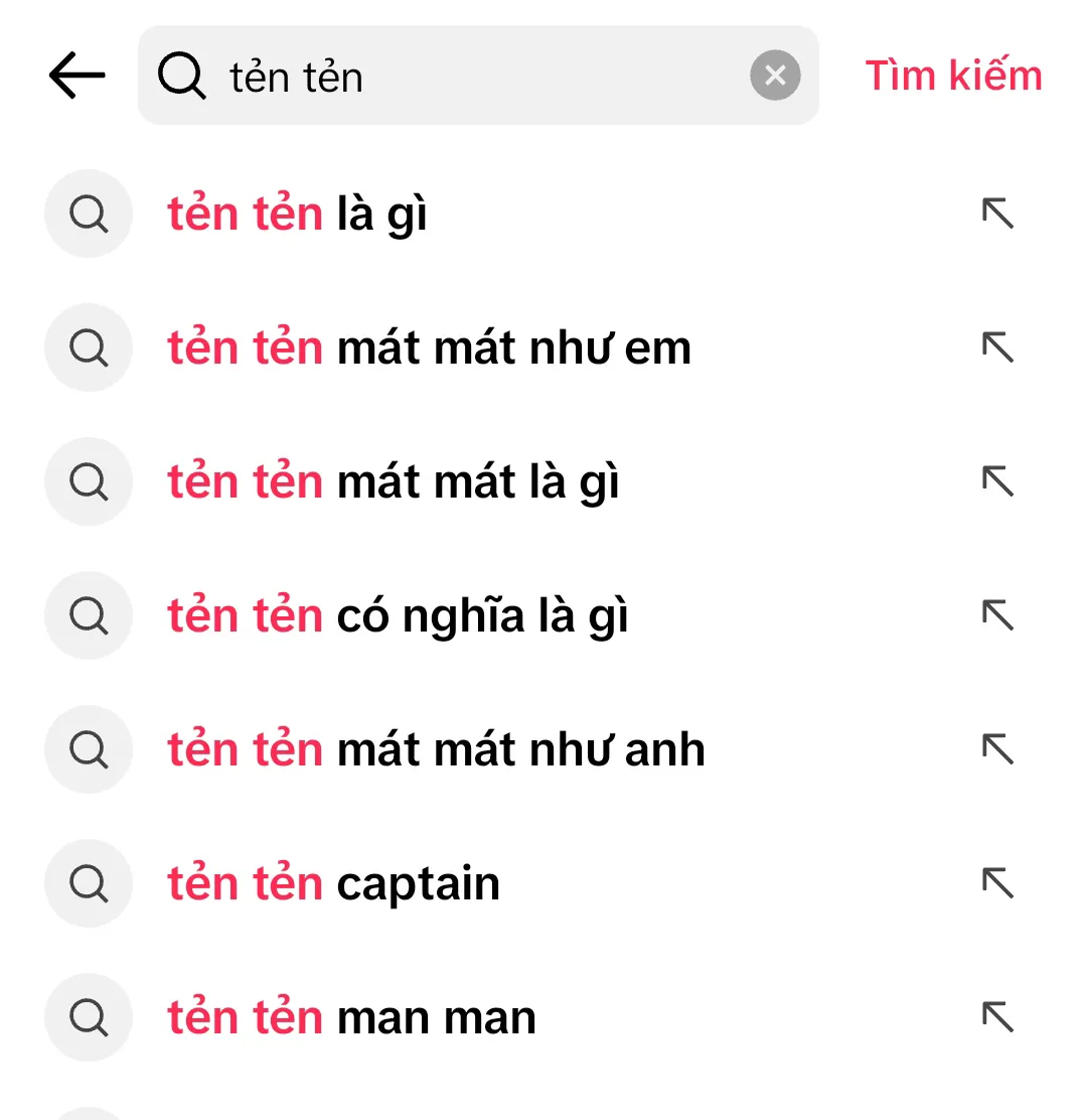 Tìm kiếm ý nghĩa "tẻn tẻn là gì" trên các nền tảng mạng xã hội