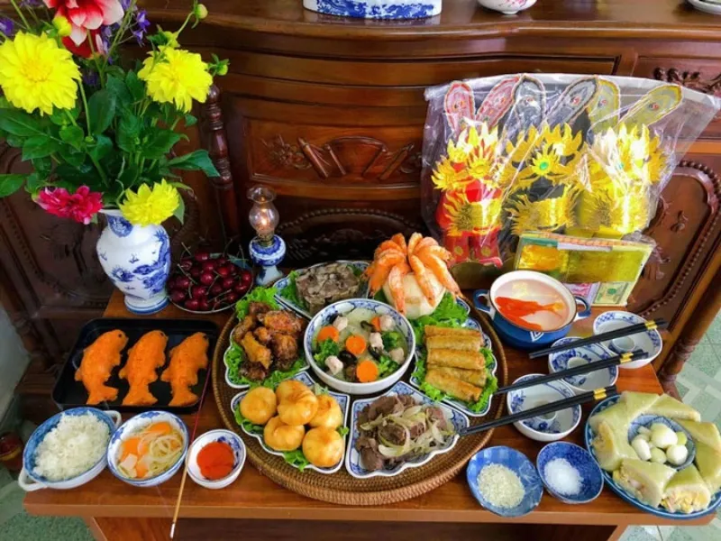 Lễ vật cúng rước ông Táo về nhà ngày 30 Tết trang trọng