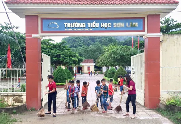 Trường Tiểu học Sơn Lâm nơi xảy ra vụ phụ huynh gây rối trường học tại Hà Tĩnh, ảnh hưởng an ninh giáo dục