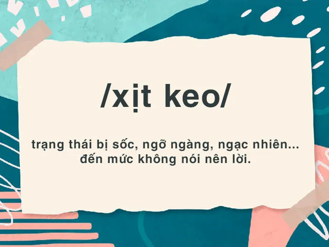 Cô gái đang thể hiện biểu cảm ngỡ ngàng, một trạng thái của việc bị xịt keo cứng ngắc