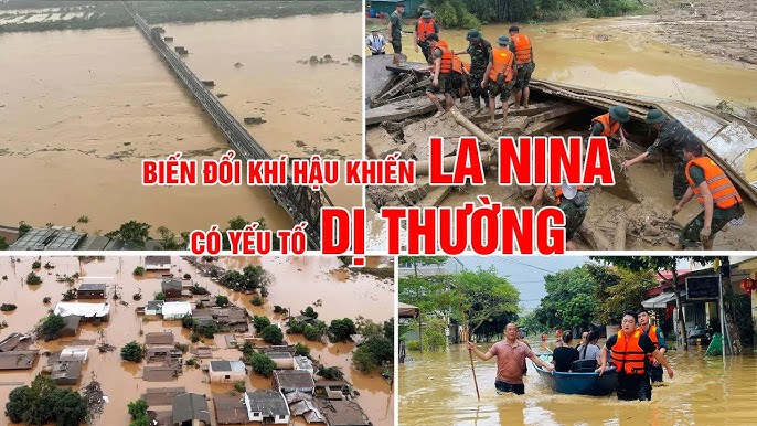 Biểu đồ thể hiện sự dịch chuyển của khối khí trong hiện tượng La Nina