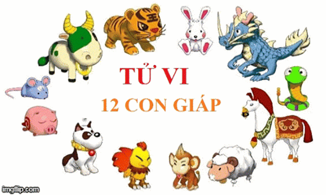 Hình ảnh hoạt hình 12 con giáp đại diện cho vận mệnh trong tử vi năm 2022