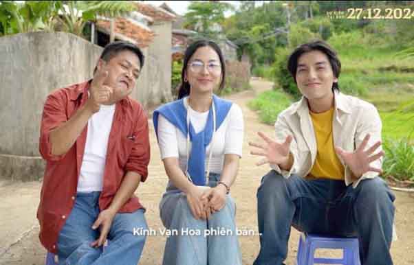 Ba diễn viên trẻ Hùng Anh, Nhật Linh, Phương Duyên trong vai Quý Ròm, Tiểu Long, Hạnh