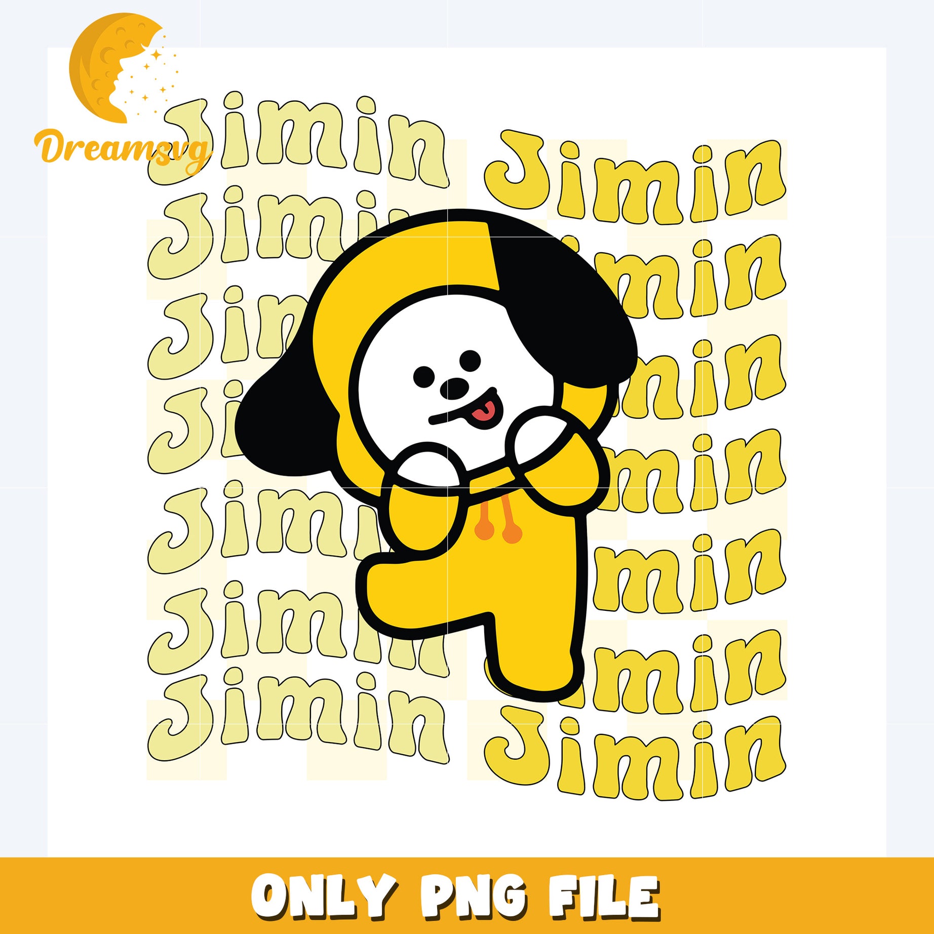 Hình ảnh nhân vật Chimmy của BT21, biểu tượng đại diện cho Jimin (BTS)