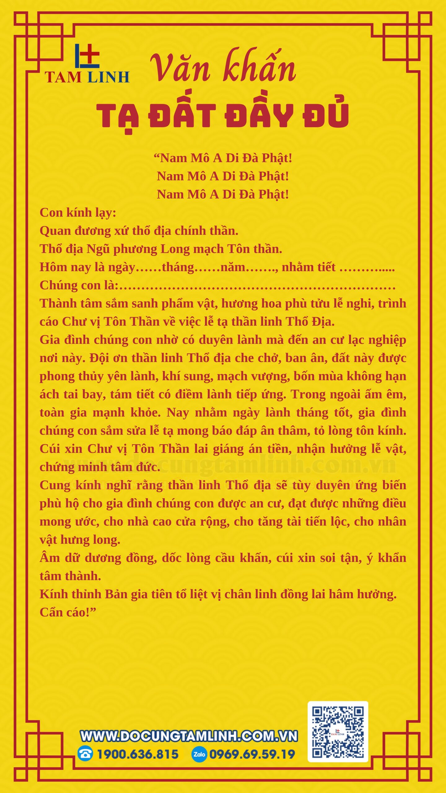 Bài văn khấn cúng tạ đất đầu năm chi tiết và đầy đủ