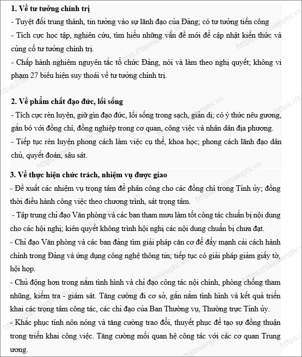 Đảng viên cam kết tu dưỡng rèn luyện và phấn đấu vì mục tiêu chung của Đảng