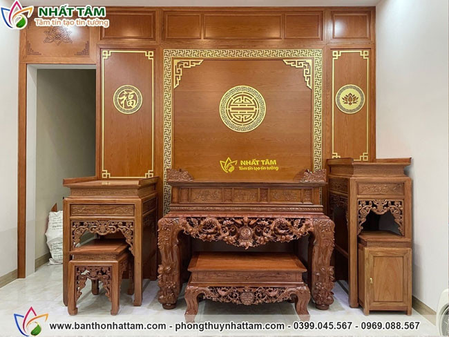 Bàn thờ gia tiên kết hợp bàn thờ Phật