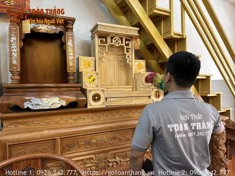 Bàn thờ Thổ Công được thiết kế đẹp mắt và phù hợp
