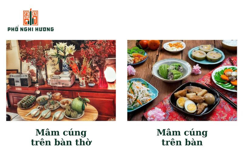 Chuẩn bị hai mâm cúng rước ông bà