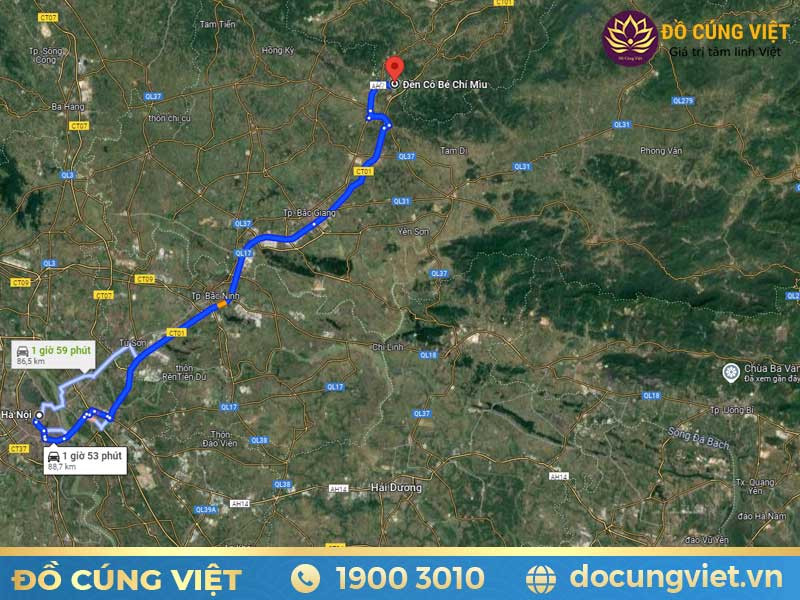Đền cô bé chí Mìu Bắc Giang ở đâu?